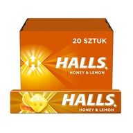 Halls Honey & Lemon cukríky 33,5 g Displayx20