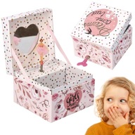 Krabička s hracou skrinkou, ružová balerína, hračky Adam