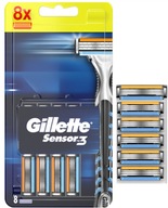 NÁPLŇKY do STROJA Gillette Sensor3 SET 8 kusov