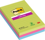 Post-It Super Sticky veľké linajkové lepiace papieriky 101 mm x 152 mm