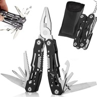 PEVNÝ MULTIFUNKČNÝ VRECKOVÝ Nôž 15v1 MULTITOOL MNOHO FUNKCIÍ PRE DEDKA