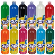 Plagátové farby ASTRA SET 12 farieb x 500 ml