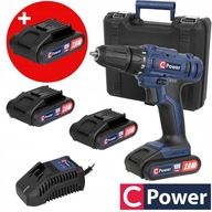 C-Power D18V2A vŕtačka/skrutkovač 3 ROKY GW! +1 batéria ZDARMA = 3x batéria