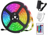 VODEODOLNÝ LED PÁS 5M RGB FAREBNÝ DIAĽKOVÝ OVLÁDAČ