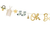 OH BABY GIRLAND BANNER s nápisom BABY SHOWER 250 cm