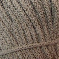 MACRAME ROPE Pletené 5 mm - Káva s mliekom