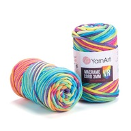 Yarnart Macrame Cord 3mm VR farebná šnúra 919