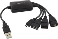 ESPERANZA USB 2.0 HUB 3 USB PORTY + 1 MICRO U PORT