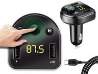 FM vysielač Bluetooth nabíjačka + kábel USB typu C