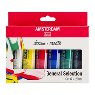 Amsterdam Primary sada akrylových farieb 6x20ml