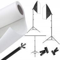 KIT fotografické pozadie 5m žiarovkový statív softbox