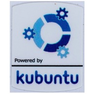 Samolepka Powered by Kubuntu 19 x 24 mm