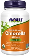 NOW Foods BIO CHLORELLA 500 mg CERTIFIKOVANÁ