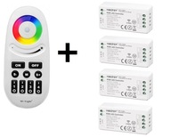 RGB 4x ovládač + RGB diaľkové ovládanie pre 4 zónové LED pásy