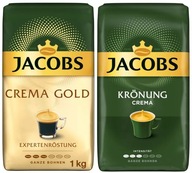 JACOBS CREMA GOLD a Kronung Crema SET zrnkovej kávy 2 x 1kg