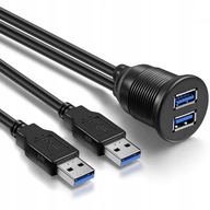 NABÍJAČKA DO AUTO ZÁSUVKY 2x USB 3.0 200CM