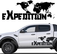 2x NÁLEPKA OFFROAD Expedition Mapa sveta 118x42