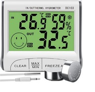 METEOROLOGICKÁ STANICA POČASIE TEPLOMER HYGROMETER SADA MAGNETOVÝCH BATÉRIÍ