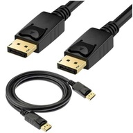 KÁBEL DISPLEJOVÉHO PORTU na DisplayPort DP 4K, 2M kábel