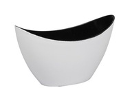 Oválny BOWL VEĽKÝ kvetináč biely 24x10x14cm