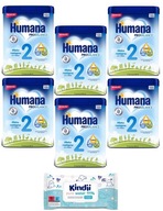 HUMANA 2 HMO NÁSLEDNÉ MLIEKO 6m+ 6x750g + Utierky