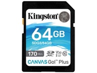 Pamäťová karta KINGSTON Canvas Go-Plus SDXC 64GB