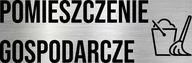 Doska na dvere na stenu Technická miestnosť 15x10 Nerez