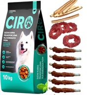 Ciro krmivo s hovädzím mäsom 10kg Pawka Kurza Natural Free 17 lahôdok