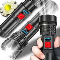 NABÍJACIA LED TAKTICKÁ BATERKA XHP90 VEĽMI VÝKONNÝ ZOOM USB MILITARY