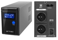 UPS ARMAC OFFICE PSW 850VA 2X 230V PL LCD KOVOVÝ PRYZ ČISTÝ SINUSOID