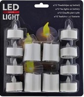 LED SVIEČKY t-light INSERT sviečky na batérie 12 ks