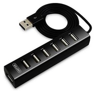 Unitek Y-2160 USB hub 7xUSB 2.0 čierny