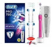 ELEKTRICKÁ ZUBNÁ KEFKA ORAL-B PRO 750 RUŽOVÉ POUZDRO