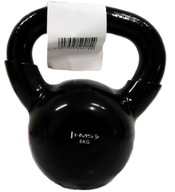 KNV06 ČIERNA LIATINA KETTLEBELL VINYLOVÝ POKRYT HMS 6KG