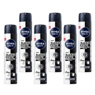 NIVEA MEN Black White Antiperspirant sprej pre mužov do podpazušia 72H 200ml x 6