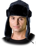 REIS Zateplená čiapka ushanka, univerzálna veľkosť, tmavomodrá - 1 ks