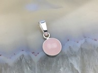 strieborný malý prívesok kameň rose quartz striebro pr. 925