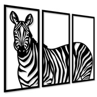 OTVORENÉ MAĽBY ZEBRA STENY DEKORÁCIE 3D PANELY MAĽBY DO OBÝVAČKY TRIPTIKY