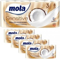 Mola Sensitive Coconut Milk Toalet Paper (8 roliek) x 5 balení