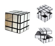 Puzzle kocka MIRROR 3x3 Asymetrická strieborná