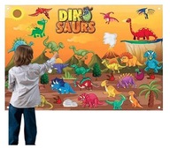 VEĽKÁ VZDELÁVACIA PLSTENÁ PLSTENÁ DOSKA SO VELKÝM CHODOM PRE DETI DINOSAURS MONTESSORI