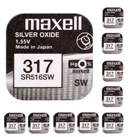 BATÉRIA MAXELL 317 SR516SW 1,55V 10 KS