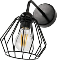 Nástenná lampa 1x E27 Loft Edison LED nad zrkadlom drôtená guľa