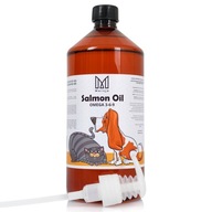 Nórsky lososový olej pre psov a mačky Lososový olej Omega 3 a 6 MERSJO 1000 ml