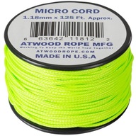 Atwood Lano MFG Micro Cord 38 m - Neon Green