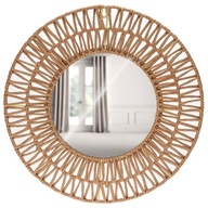 Nástenné zrkadlo BOHO, tkaný CIRCLE, v okrúhlom ráme