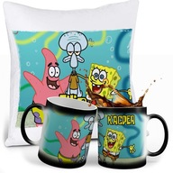 SPONGEBOB SET MAGICKÝ HRNČEK + VANKÚŠ + MENO