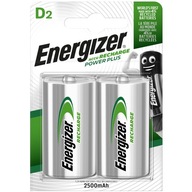 2x ENERGIZER Power Plus D R20 HR20 NH50 batérie 1,2V 2500mAh