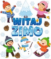 Veľká zimná dekorácia HELLO WINTER set