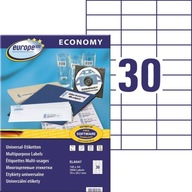 A4 LABELS od AVERY ECONOMY 70 x 29,7 MM 3000 LABELS